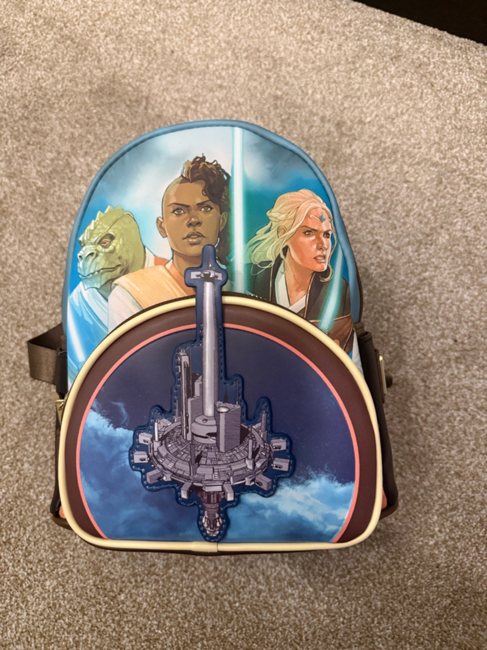 Loungefly Blue Multicolor Star Wars The High Republic Mini Backpack